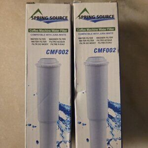 2 Pack Spring Source Coffee Machine Water Filter CMF001 New Jura Blue Compatible